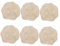 Set di 6 tovagliette per San , decorazione natalizia, rotonde, sottobicchieri, rosa, per San , sottobicchieri, in ceramica, in PVC