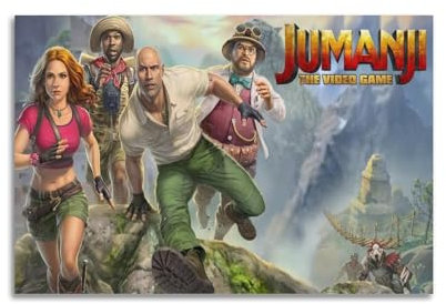 Quem Jumanji Videospiel-Poster, dekorative Malerei, Leinwand, Wandposter und Kunstdruck, moderne Familienschlafzimmer-Dekoration, Poster, 20 x 30 cm