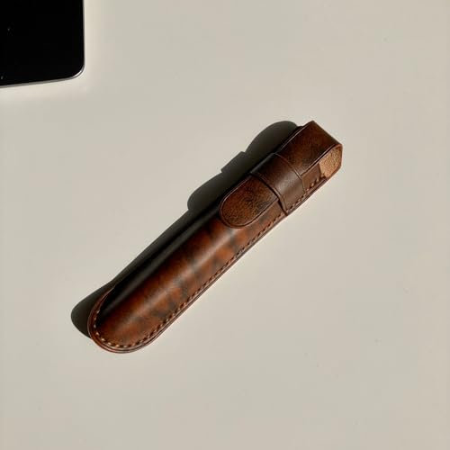 Ein Etui für Montblanc Stifte aus echtem Leder Füllfederhalter Kuli Etui Leder Stifteetui Für 1 Stift Stiftetui mit Klappe Personalisiertes leder Etui (Caffe Art Martina)