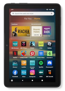 Certified Refurbished Amazon Fire HD 8 tablet, 8 HD Display, 4 GB memory, 64 GB, responsive and vibrant, designed for portable entertainment, Black, (2024 release) – with ads