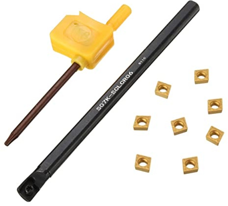 BESTonZON 1Satz Boring Bar Sk-sclcr mit Einsätzen und Schlüssel für Drehmaschinen Hartmetall-wendeschneidplatten Geeignet für Profilbearbeitung und Hochleistungsanwendungen