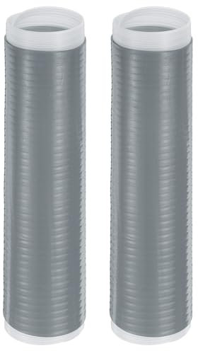 sourcing map 2 Pcs Silicone Pan Handle Sleeve, Heat Resistant Potholder Pot Holders Cover Sleeve for Cast Iron Frying Pan Handle Holder Spatulas, Grey (L)