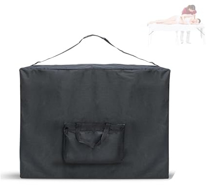 Lettino da massaggio portatile professionale con borsa per il trasporto, 93 x 70 x 20 cm, nero standard universale