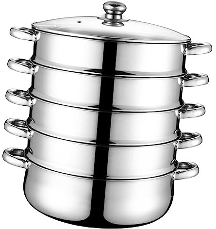 OQHAIR Vaporera para Alimentos Verduras asiáticas Olla Grande para Sopa Olla Grande para Sopa Utensilios de Cocina Juego de ollas de Vapor para cocinar Accesorios de Cocina Olla multifunc