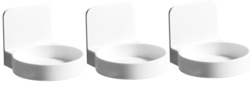 PRETYZOOM 3 STK Selbstklebende Seifenhalter für das Badezimmer Wandsaugerhalter - Saugnapf verriegeln Storage Shelves abstellständer Duschwanne toilettenständer Badezimmerzubehör Weiß