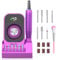Nail Drill Machine 40000RPM, Electric Nail File for Acrylic and Gel Nails, Rechargeable Portable E-File with Adjustable Speed, LCD Display-Professional Manicure Tool for Home DIY Salon Use (Violet)