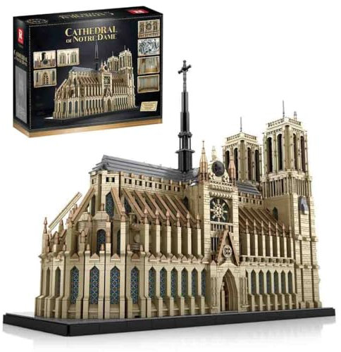 MocSpaß 66016 Notre-Dame de Paris für Architecture Bausatz, 8800 Klemmbausteine Riesiges Architekturmodell MOC Architektur im Europäischen Stil KompatibeI mit Architecture Modell