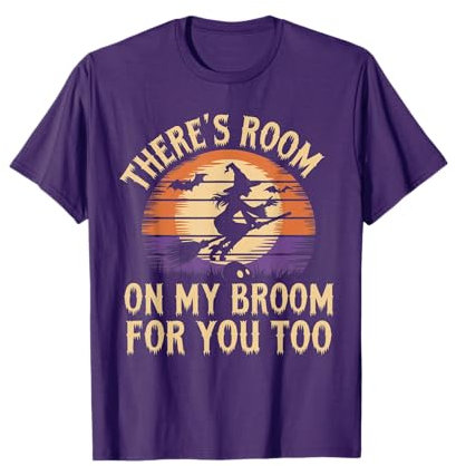 Halloween There's Room On My Broom For You Too Teachers T-Shirt