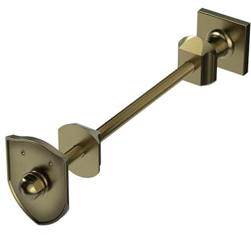 VANCOCO Traditional Antique Brass Radiator Wall Bracket - Square Base, Compatible with Column Heating Systems