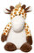 Fabric Safari Animal Doorstop 1kg Colourful Weighted Safari Animal Door Stay Stopper (Brown Giraffe)