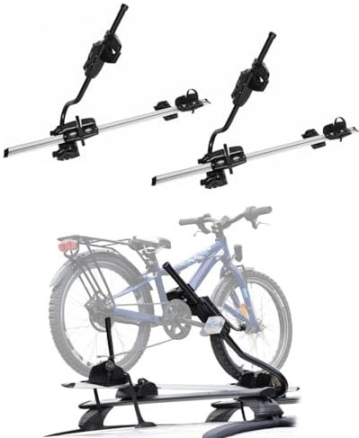 Farad P-Style Porte-vélos de toit en acier TÜV jusqu'à 25 kg 2 pièces