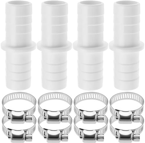 12 PCS Washing Machine Hose Connectors Waste Pipe Connectors Hose Metal Clamps Drain Outlet Hose Connector Machines Waste Pipes for All Washing Machines Dryers Dishwashers Various Other Hoses