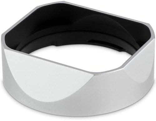 Haoge Quadratische Metall-Gegenlichtblende für Voigtlander 35 mm F2 35 mm F1.5 28 mm F2.0 Typ I & II Ultron Aspherical Vintage Line Leica VM Mount Objektiv LH-VM13P-NS Silber Bajonett-Design ersetzt