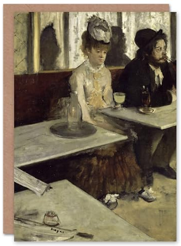 Artery8 Edgar Degas Art Card In a Cafe Absinthe Drinkers Painting