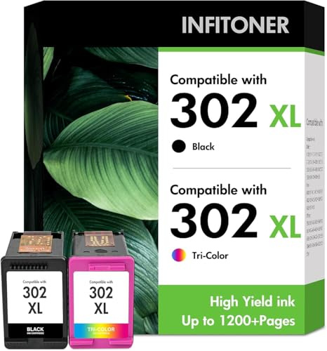 302 Druckerpatronen Schwarz und Farbe XL 4525 4520 für HP 302XL Patronen | Kompatibel für HP302 für HP Deskjet Envy 4525 4520 4510 Officejet 3831 5230 3830 5220 3833 Deskjet 3630 3639 3636 Patronen