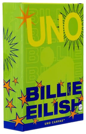 Mattel Games UNO Canvas Billie Eilish Kartenspiel, ab 7 Jahren, 2-10 Spieler