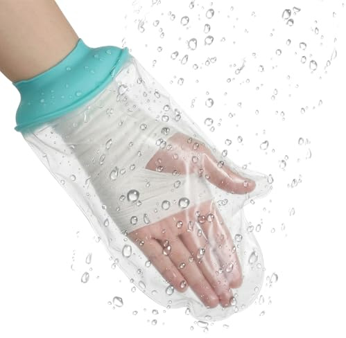 SLIAXINT Protector Ducha Brazo Mano Impermeable Guante Yeso Dedo Lesión | Funda Silicona Suave, para Adulto Baño