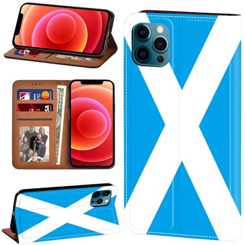 Flip Wallet Leather Phone Case Fit iPhone 6/6S/7/8, 6 Plus/6S Plus/7 Plus/8 Plus Card Holder Kickstand Anti Drop Protective Cover (iphone 6 / 6S,Scotland flag)
