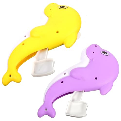 Happyyami Mini Ventilador de Juguete Forma de Delfín para Decoración Verano, 2 Piezas, Ligero Plástico, Adecuado Viajes Color Aleatorio