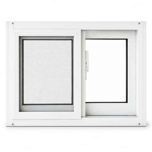 Ventana Corredera de Aluminio Blanco con Mosquitera para Sótano Baño