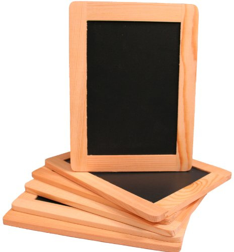 Creative Hobbies® Synthetische Kreidetafel mit unlackiertem Holzrahmen, 10,2 x 15,2 cm, 24 Stück