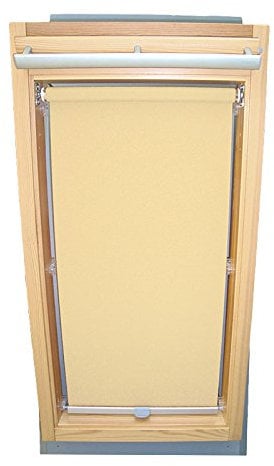 Easy-Shadow Hochwertiges Abdunkelungsrollo Rollo für Velux DKL/DKU/RHL/RHU-EP GGU,GPU,GHU,GTU 308 creme // Maßanfertigung