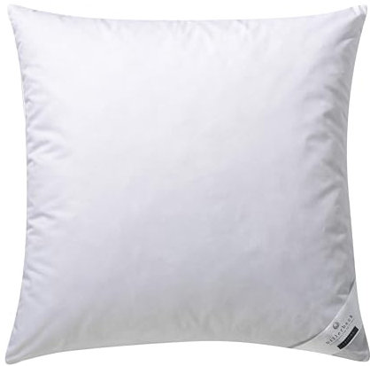 Billerbeck Kopfkissen Gabriela 30 – Kissen in 80 x 80 cm - Daunenkissen mit weicher Stützkraft – mit Gänsedaunen und -Federn