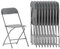 Flash Furniture Hercules Klappstuhl, Kunststoff, 295 kg Traglast, grau, 10 Stück