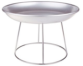 Pentole Agnelli COAL158AL-KIT36 Linea Alluminio 3mm Kit Servizio per Frutti di Mare, Vassoio 36 cm e Supporto Acciaio, Argento