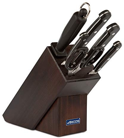 Juego cuchillos Arcos profesional | cuchillos cocina | cuchillos arcos clasicos |6 pzas | negro | 842300