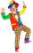 tectake dressforfun Kinder-Teenkostüm Clown Sockenschuss | Buntes, wundervolles Kostüm | inkl. Schlapphut mit Blumen-Applikation (7-8 Jahre | Nr. 300802)
