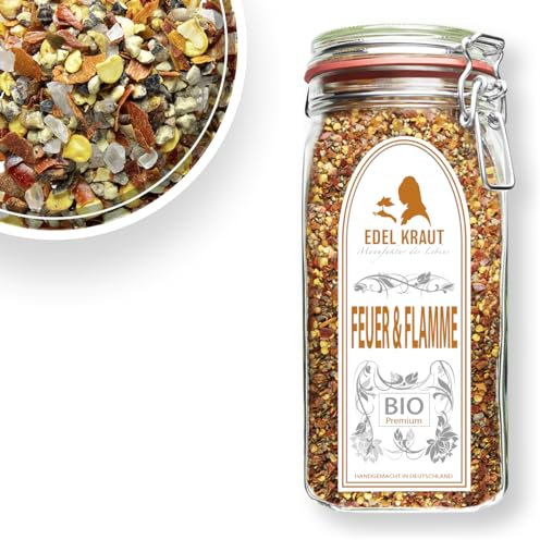 BIO Feuer & Flamme Gewürzmischung im Glas 700g | EDEL KRAUT - 100% naturrein - Premium Gewürze & Gewürzmischungen - frei von jeglichen Zusatzstoffen - kontrolliert biologischer Anbau