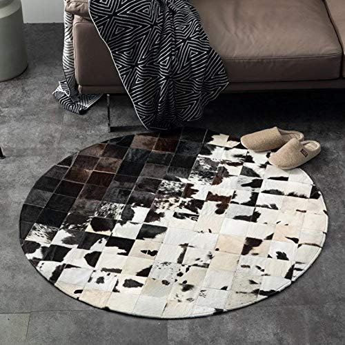 Vip-leather NEU KUHFELL Patchwork Teppich Art 16500 (100 cm)