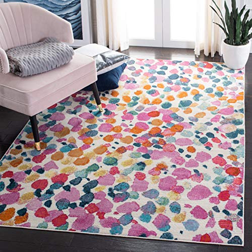 Safavieh Celia Tapis Abstrait en polypropylène tissé Rose/doré 160 x 230 cm