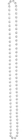 Lizzy 120cm Long Pearl Bead Necklace Rope Chain Vintage Wedding Bridal Costume | 1920's Accessories Flapper Costume (White)