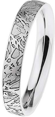 Ernstes Design Ring R670 Edelstahl graviert mattiert 3,5 mm Weite 48-71