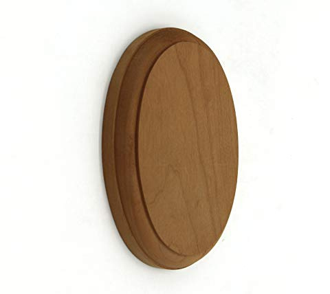 Oval Rosette, Solid Hardwood Cherry, 5 1/2 x 4 x 3/4, Stair Part Fitting