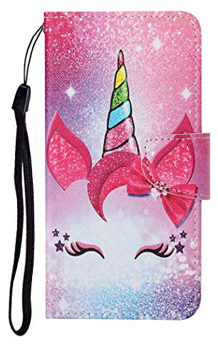 AIFILLE für iPhone 6S Hülle PU Leder Klapphülle für iPhone 6/ iPhone 6S Handyhülle Original Tasche Muster Pferde Mädchen Rot Handytasche Premium Flip Case Cover 360 Grde Stoßfest Schutzhülle
