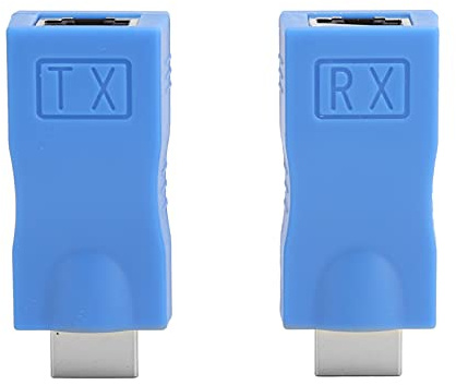 fasient1 HDMI Extender 98.4ft/30 Meter Bertragung über Cat5e/Cat6 Netzwerkkabel,HDMI Stecker auf RJ45 Buchse,Unterstützt 1080p 4k * 2k(Transmitter and Receiver)