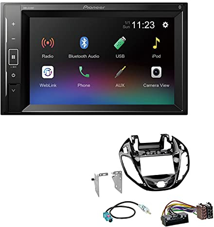 Pioneer DMH-A240BT 2-DIN Autoradio Bluetooth USB passend für Ford B-Max ab 2012 Klavierlack schwarz