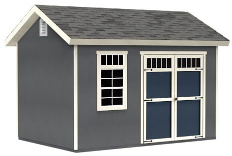 Handy Home Products Beachwood 8x12 Do-it-Yourself Wooden Storage Shed with Floor Kit- Does not Include Paint or Roofing Shingles