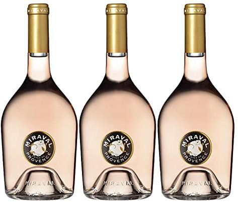 Côtes de Provence Rosé 2021 - Miraval - Lot de 3x75cl - Cépages Cinsault, Grenache
