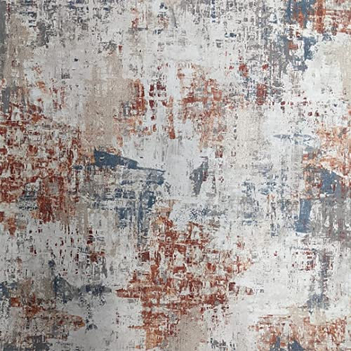Abstract Textured Wallpaper Copper Navy Vinyl Industrial Rustic Concrete Effect