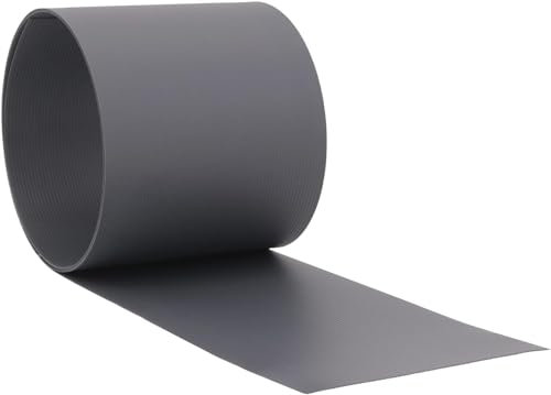 PREMIUM Zaunsichtschutz Hart PVC, Sichtschutzstreifen Fenstergrau, 40 Streifen 2,535 m/Höhe 190 mm, Zaun Sichtschutzstreifen Fachhandelsware für Doppelstabmattenzaun