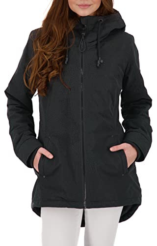alife & kickin and Kickin Damen LilouAK B Jacket Winterjacke Damenjacke Damenwinterjacke warm gefüttert XS-XXL, Moonless, M