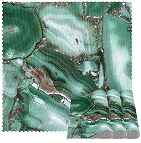 Tischsets 4er Set Modern für den Esstisch,Malachit Marmor Grün Muster