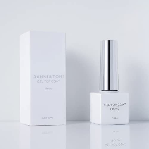 DANNI & TONI 8ml Glänzender Überlack für Nagelfolien & Nagellack, schnelltrocknend Überlack, Schutzschicht Nageltrockner für Nagellack, Maniküre Glänzend (Unter UV Licht)