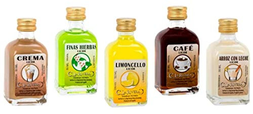 Lote de 10 Botellas de Licores Frasca La Rivera(Surtidos). Regalos Originales. Detalles de Bodas, Bautizos, Comuniones y Eventos. DC