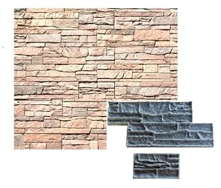 TK Stampi per calcestruzzo stampato, malta stampata e cemento stampato semi-rigido e riutilizzabile. Cemento verticale, cemento verticale, malta verticale. 40 x 20 cm. (PIETRA A Z)
