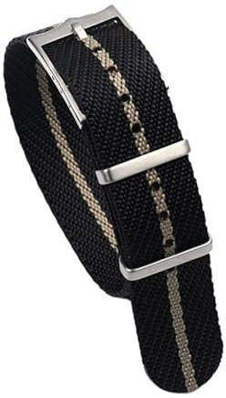 MURVE 20 mm 22 mm Premium Grade NATO Zulu Uhrenarmband Nylon Ersatz Uhrenarmband Für Tudor Verstellbares Armband Dornschließe, 20 mm, Achat